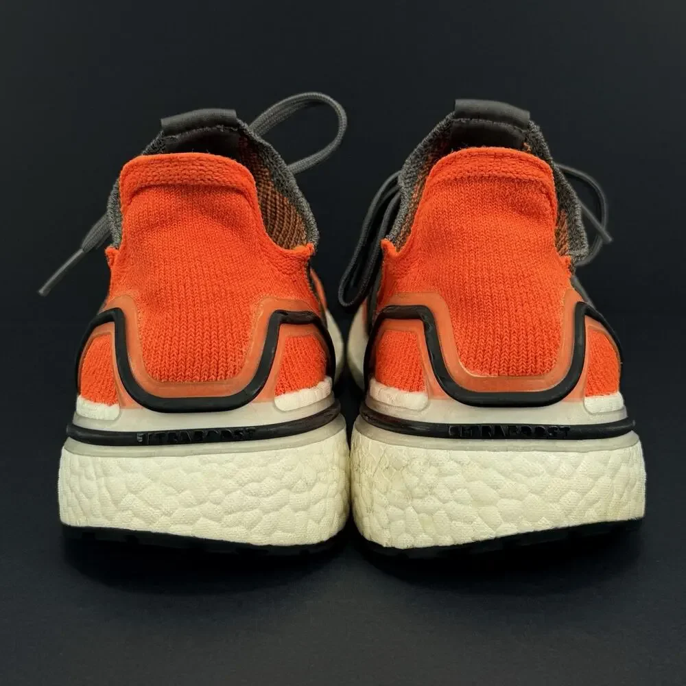 adidas UltraBoost 19 Men’s Size 9.5 Hi-Res Black Orange G27517 Running Shoes
